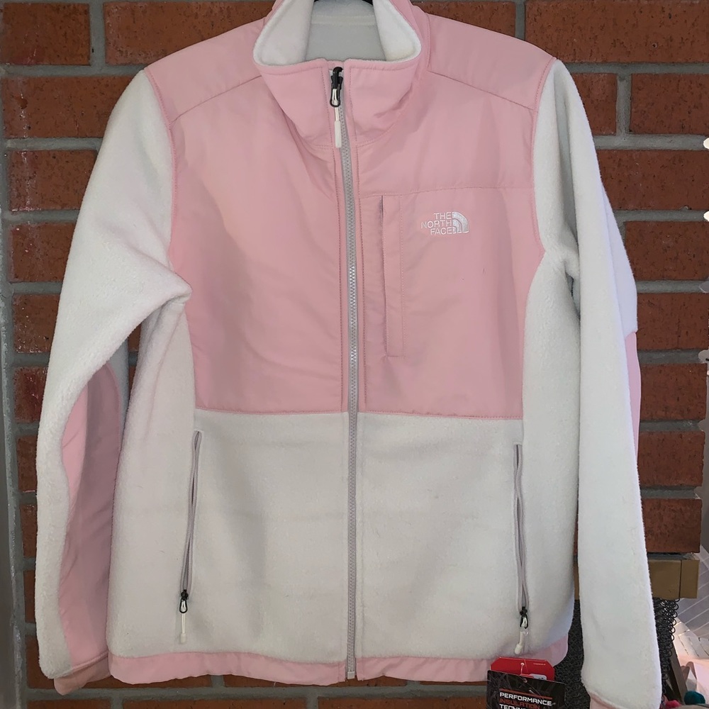 The North Face Denali Cream and Pink
